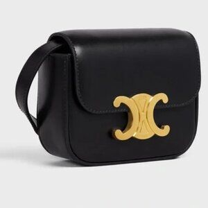 Authentic CELINE Black Triomphe Mini Bag